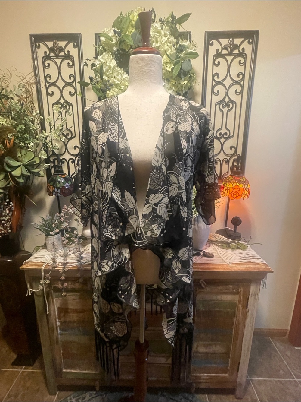 LuLaRoe Floral Sheer Kimono